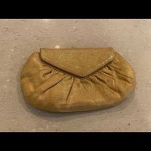 Lauren Merkel gold occasion clutch.